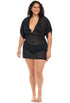 V-NECK SHORT SLEEVE TUNIC - GOFRET - PLUS SIZE